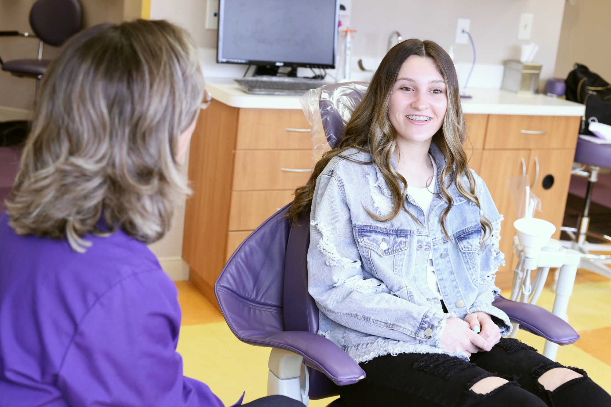 teen patient smiling during visit