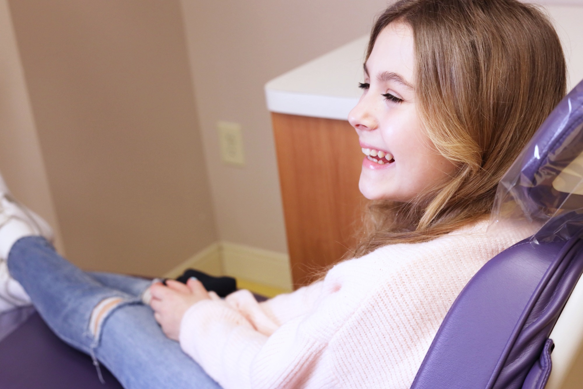 young patient smiling during visit